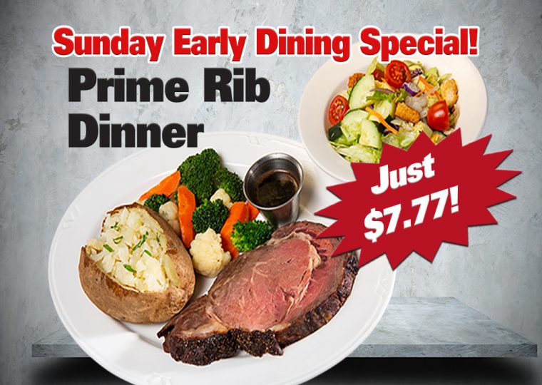 Sunday Early Dining Special